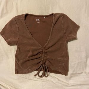 Brown pacsun crop top